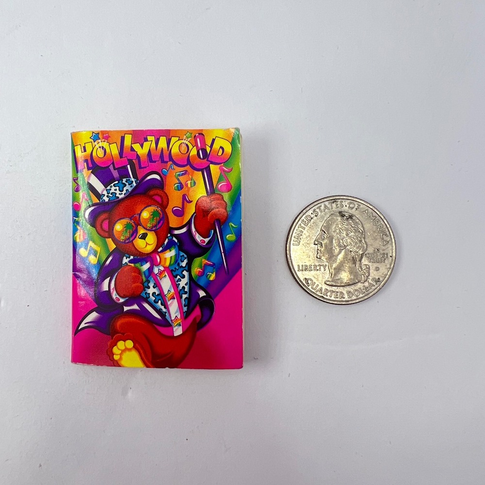Lisa Frank Hollywood Bear Mini Notebook Stationery Vintage 90s Y2K Rainbow Pink